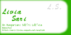 livia sari business card